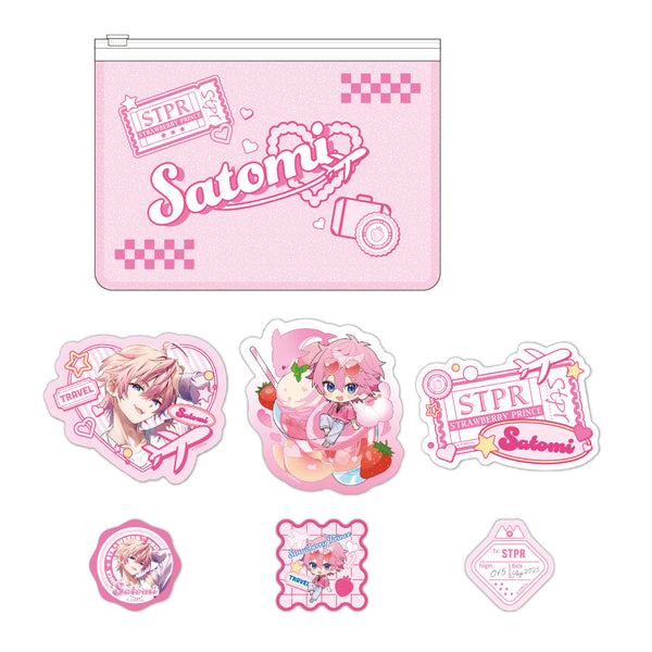 すとぷり スライダーポーチ＆ステッカーセット(Summer Trip ver.!!/さとみ)
