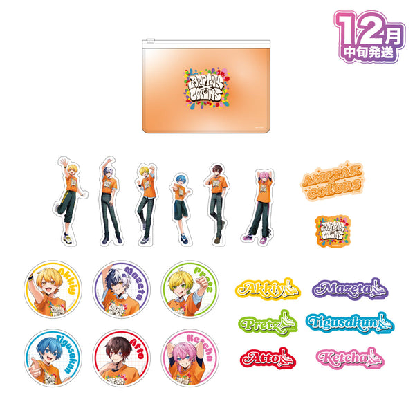 【受注生産/12月中旬発送】STPR Family スライダーポーチ＆ステッカーセット(AMPTAKxCOLORS)＜受付期間：～9/28＞