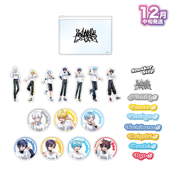 【受注生産/12月中旬発送】STPR Family スライダーポーチ＆ステッカーセット(すにすて - SneakerStep)＜受付期間：～9/28＞