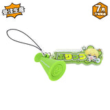 【受注生産/7月下旬発送】AMPTAKxCOLORS メガホンチャーム付きアクリルネームストラップ(ぷりっつ)＜受付期間：～6/1＞
