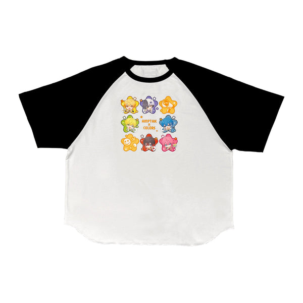 AMPTAKxCOLORS ラグランTシャツ(AMPTAKxレインボーロード中77% ver.)